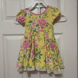 Eleanor Rose Easter Blooms Yellow Dress Size 2